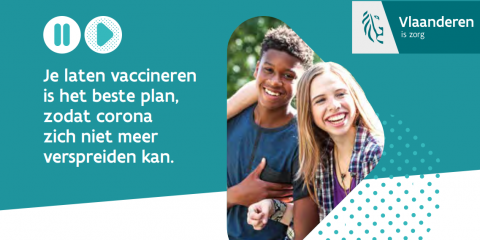 Vaccinatiecampagne Vlaanderen jongeren vanaf 12 jaar