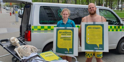 Ambulanciers voeren actie