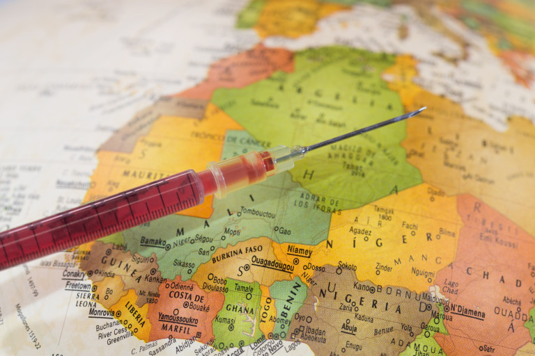 reisvaccin op wereldkaart