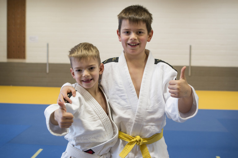 Kinderen op de judomat