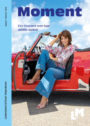 Cover ledenmagazine LM Oost-Vlaanderen Moment, Evy Gruyaert over haar midlife-update